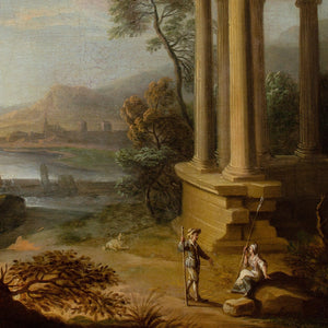 Early 18th-Century French School, Classical Landscape With Ruins & Figures
