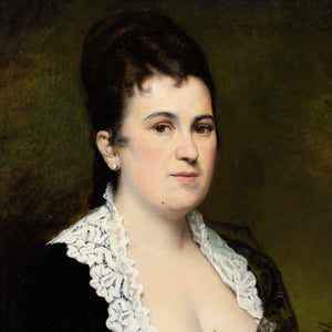 Jean Baptiste Discart, Portrait Of A Lady With A Yellow Rose