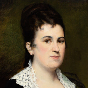 Jean Baptiste Discart, Portrait Of A Lady With A Yellow Rose