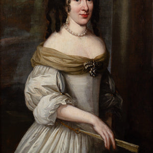 Charles Beaubrun (Circle), Portrait Of A Lady With A Fan