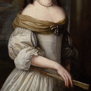 Charles Beaubrun (Circle), Portrait Of A Lady With A Fan