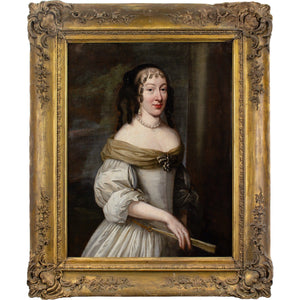 Charles Beaubrun (Circle), Portrait Of A Lady With A Fan