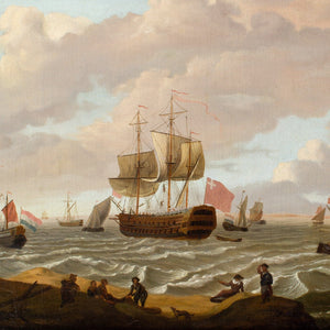 Dominic Serres The Elder RA (Circle), Two British Men-O'-War Among Other Vessels Shipping Off The Coast