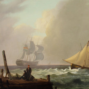 Thomas Luny (Circle), A Dutch Man-O’-War & Other Vessels In A Breeze Off A Coast