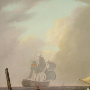 Thomas Luny (Circle), A Dutch Man-O’-War & Other Vessels In A Breeze Off A Coast