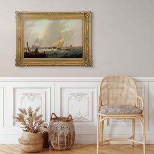 Thomas Luny (Circle), A Dutch Man-O’-War & Other Vessels In A Breeze Off A Coast
