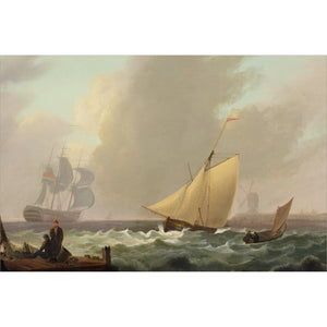 Thomas Luny (Circle), A Dutch Man-O’-War & Other Vessels In A Breeze Off A Coast