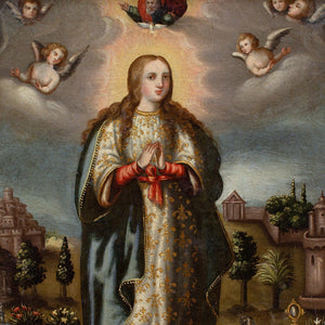 Early 17th-Century Spanish Colonial School, Virgin Of The Immaculate Conception