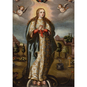 Early 17th-Century Spanish Colonial School, Virgin Of The Immaculate Conception