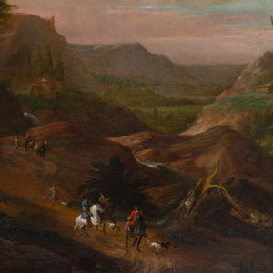 Pieter Bout & Adriaen Frans Boudewyns, Extensive Rhineland Landscape With Sportsmen