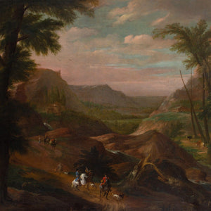 Pieter Bout & Adriaen Frans Boudewyns, Extensive Rhineland Landscape With Sportsmen