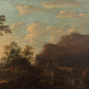 18th-Century Dutch School Idealised Landscape With Resting Figures