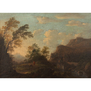 18th-Century Dutch School Idealised Landscape With Resting Figures