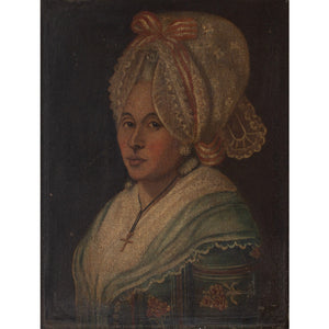 18th-Century French School Portrait Of A Lady with A Bonnet