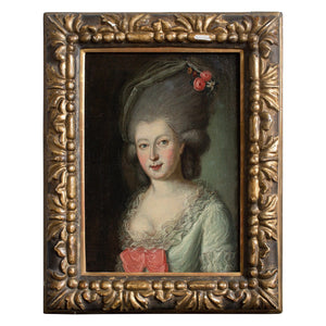 18th-Century Portrait Of A Lady With Roses In Her Hair