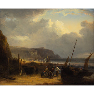 John Wallace Tucker, Coastal Landscape With Fisherfolk