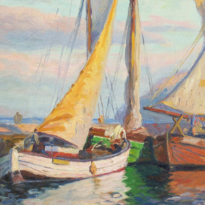 Justus Lundegard, Moored Sailboats