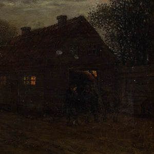 David Monies, Nocturne With Cottages