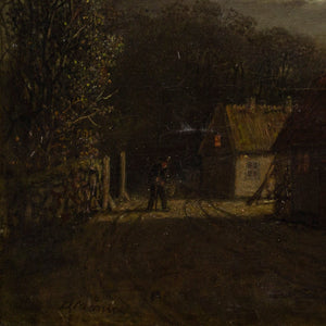 David Monies, Nocturne With Cottages