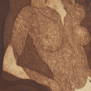 Ernst Fuchs, Eva In A Negligee