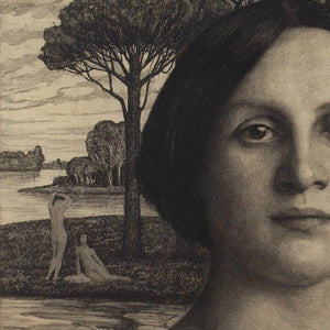 Georg Jahn, Portrait Of A Woman In A Mystical Garden