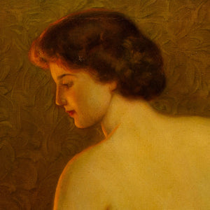 René Caty, Evening Interior With Female Nude