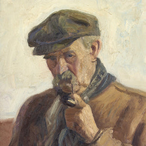 Alexandre Denonne, Portrait Of A Man With A Pipe