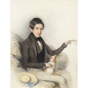 William Moore, Portrait Of A Boy & Dog