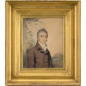 English School Regency Period Portrait Of A Gentleman