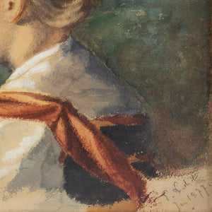 19th-Century Swedish School, Portrait Study Of A Girl