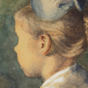 19th-Century Swedish School, Portrait Study Of A Girl