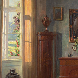 Robert Panitzsch, Interior With Old Master Portrait