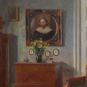 Robert Panitzsch, Interior With Old Master Portrait
