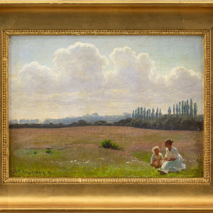 Hans Ole Brasen, Mother & Daughter In A Summer Landscape