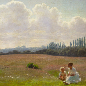 Hans Ole Brasen, Mother & Daughter In A Summer Landscape