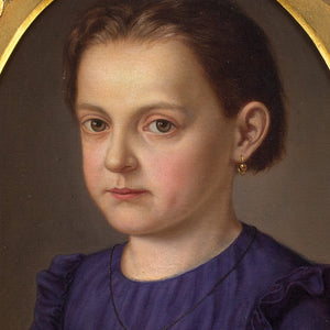 Late 19th-Century Danish School Portrait Of A Girl