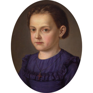 Late 19th-Century Danish School Portrait Of A Girl