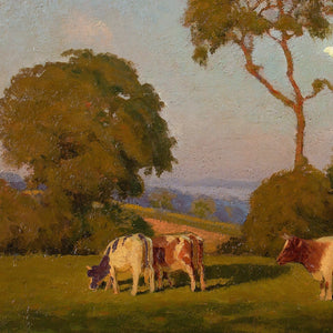 Nelson Wright, Pastoral Scene With Shimmering Pond