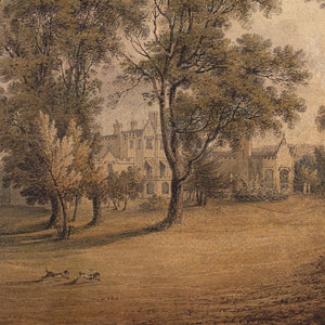 Early 19th-Century English School, Figures In A Park With A Country House Beyond