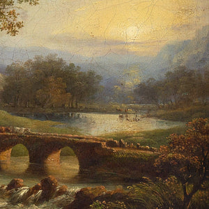 George Smith Of Chichester (Circle), 18th-Century Pastoral Landscape With River, Cattle &amp; Drover