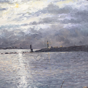 Johan Johansson, Nocturne With Distant Lighthouse