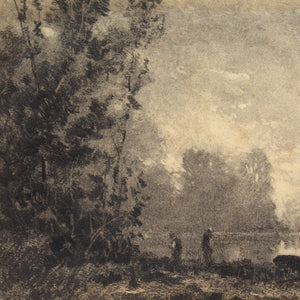 Frank Charles Peyraud (Attributed), River Landscape With Boatmen