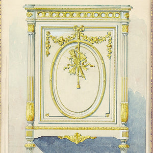 19th-Century French School, Two Designs For Rococo-Revival Furniture