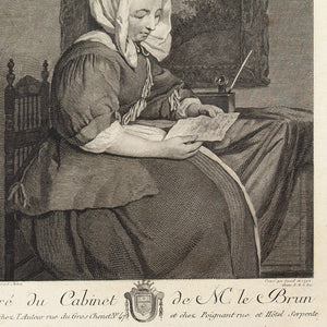 18th-Century Engraving After Gerard Metsu, Portrait Of A Lady