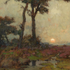 Louis Albert Roessingh, Heath Landscape At Twilight