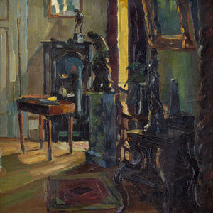 Herbert Ludwig, Interior With Sculptures