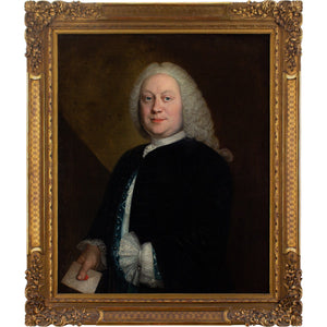 Mid-18th-Century French School Portrait Of A Gentleman With A Sealed Missive