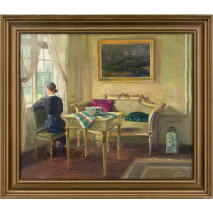 Robert Panitzsch, Interior Scene With Seated Woman