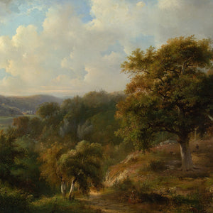 Pieter Caspar Christ, Woodland Landscape With Distant Cottages