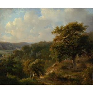 Pieter Caspar Christ, Woodland Landscape With Distant Cottages